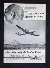 Original 1944 Advert Avro York