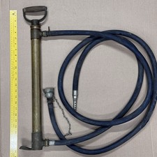 Vtg Brass Hand Pump With Hoses