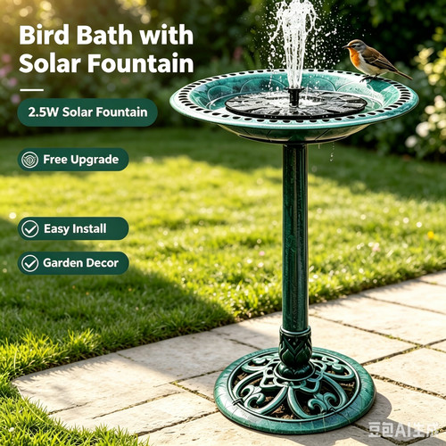 Garden bird bath pedestal - 28",