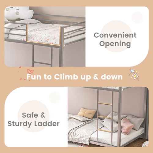 Metal twin bunk bed frame - metal,