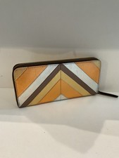 Mulberry Metallic 8 Card Zip Around Nappa Wallet