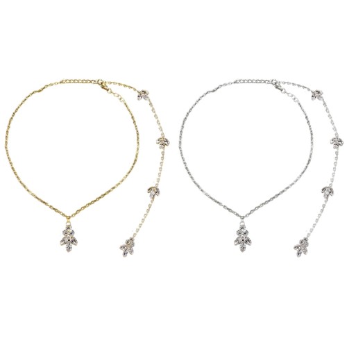 Rhinestones backdrop necklace - rhinestones,