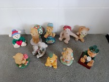 Vintage  Teddy Bears Mini  Figurines  Ornament/  X 10