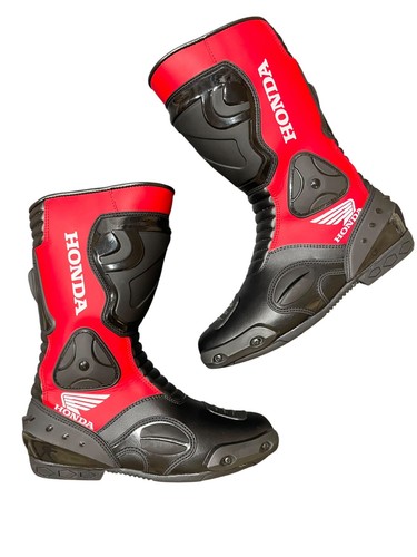 Honda motorcycle boots red - motorcycle,