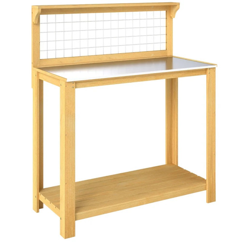 Wooden potting bench - bench, table