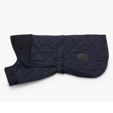 Barbour Quilted Dog Coat Navy Blue Jacket Tartan Lining Various Sizes