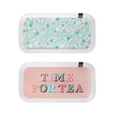 Small Serving Tray Home Drawing 28cm Melamine Plastic Rectangle Party