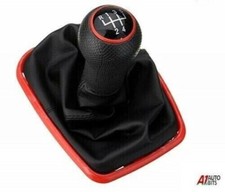 For Vw Golf Mk4 97-06 Bora 98-05 Gear 12 mm Stick Gaiter Knob 5 Speed Red Frame
