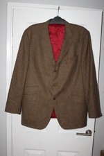 Racing Green Blazer Jacket Cashmere Wool Ormezzano Tweed Italian Men's Size 48 R