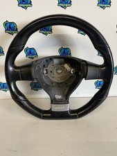 VW VOLKSWAGEN GOLF MK5 2006 GTI FLAT BOTTOM LEATHER STEERING WHEEL - 1K0419091CA