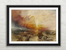 J.M.W. Turner The Slave Ship Framed Wall Art Print Poster Picture, Home Decor