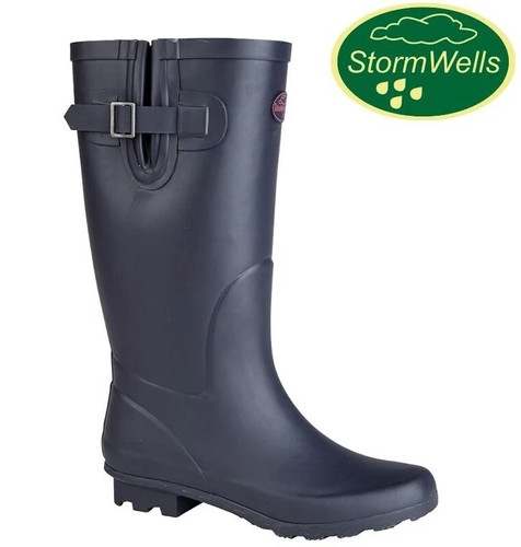 Stormwells navy ladies wide - navy,