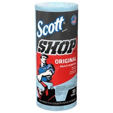 Scott Shop Towels 55 Count Blue Roll Multi Purpose Automotive Cleaning Towels