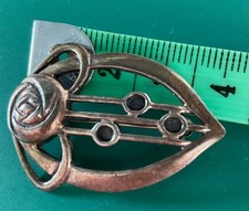 Rennie Mackintosh Style Brooch 2.5cm x 4cm Stamped