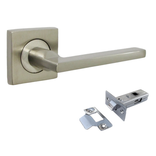 Uno door handle satin nickel - uno,