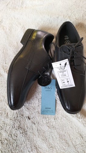 Boys leather school shoes - m&s,
