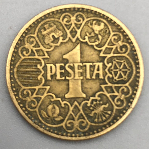 Spain one peseta 1944 - spain,