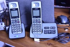 BT 2500 Twin Digital Cordless Telephone Phone x2 Inc Answering Machine & leads