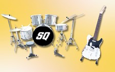 RGM425-3 Rick Parfitt Status Quo Miniature Drum kit and Guitar