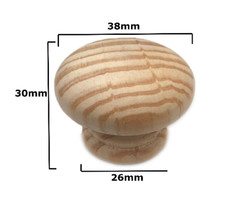 Wood door knobs genuine pine - knobs,