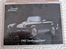 SUNBEAM TIGER FRIDGE MAGNET. BLACK CAR. 3.5 X 2.5 INCH