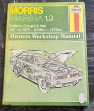 Haynes 073 MORRIS MARINA 1.3 & 1300 1971 - 1980 Workshop manual 1098cc 1275cc 