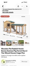 Wooden Pet Rabbit Hutch Bunny