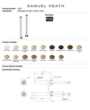  Samuel Heath Standpipes for bath / shower mixers V238-NL Brass finish
