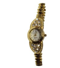 Gold tone luxury watch - gold,