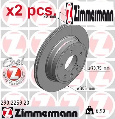 Pcs rear brake disc set - pcs,