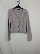 Ladies casual jumper size Large long sleeve cardigan button up Boohoo