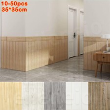 10-50X Panel Wood Effect Wall Sticker Self Adhesive-3D Foam Wallpaper‘Waterproof