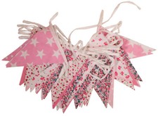 Cotton Bunting Pink Floral 6