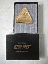 Star Trek Franklin Mint Starfleet Academy Insignia 24k Gold Rare