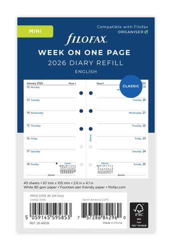 Filofax mini week per - filofax, page