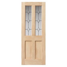 JB Kind Internal Churnet Oak 2 Light Leaded Glazed Doors