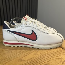 Nike Cortez Vintage 2000 - Size 9 UK Mens Trainers - White, Red, Navy Blue