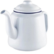 White Falcon Enamel Teapot
