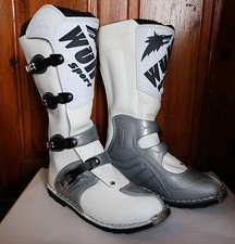 WULFSPORT ADULT SUPERBOOT MX OFF ROAD ENDURO WULF MOTOCROSS BOOTS WHITE T