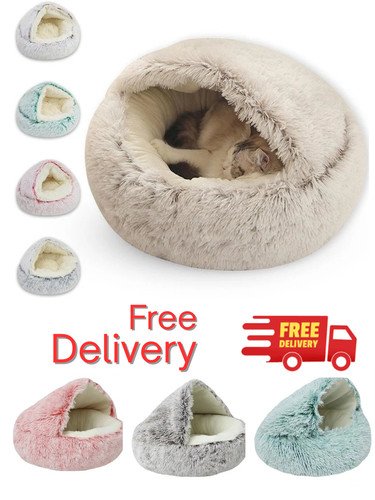 Pet dog cat bed round - cat,
