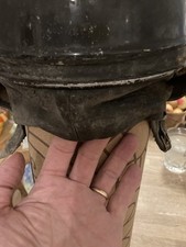 Vintage Motorcycle helmet 1950s Geno Paris French Leather lined motorbike