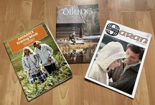 3 X VINTAGE ARAN SCANDINAVIAN KNITTING PATTERN BOOKLETS - ANTARTEX SIRDAR NARVIK
