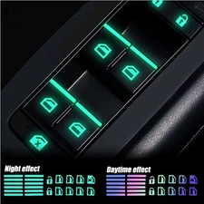 Car Interior Luminous Sticker Window Door Switch Decal Vehicle Accessories Decor