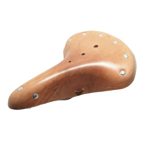 Leather bike seat with - bike, springs