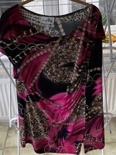 Beautiful Joseph Ribkoff Multicoloured Tunic Top.  Size 22