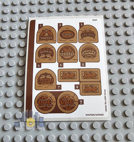 Lego disney sticker sheet - disney,