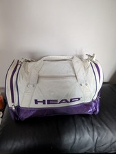 HEAD Gym Bag White & Purple with 2 x Side Compartments 1990’s. - RARE - Free P&P