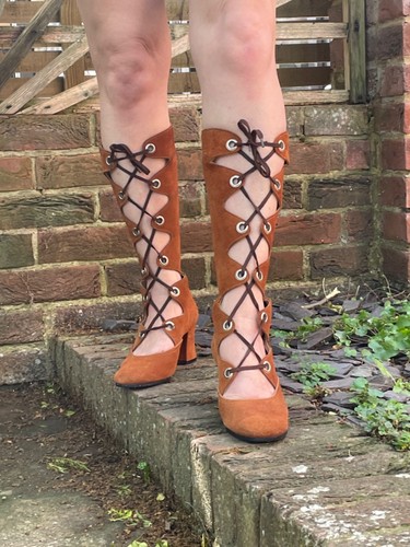 Rare vintage 1960s rust lace - rust,