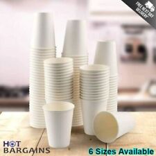 White Paper Cups for Hot Drinks Single Wall Disposable Cups Hot Cold Drinks