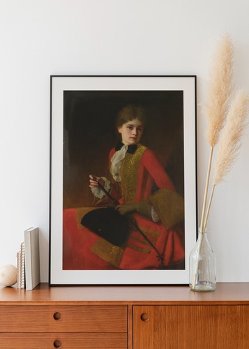 Girl red riding habit - riding,